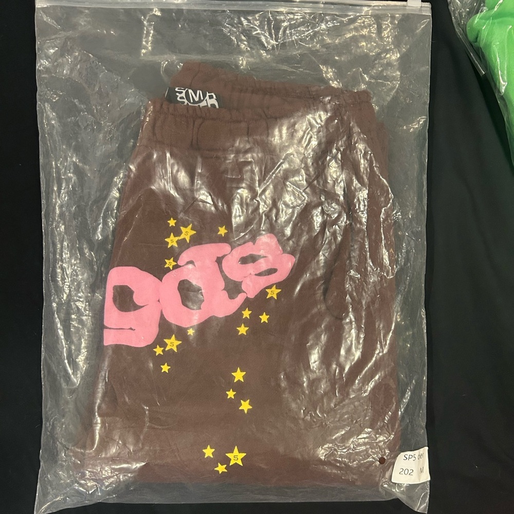 Sp5der Classic Sweatpants Brown